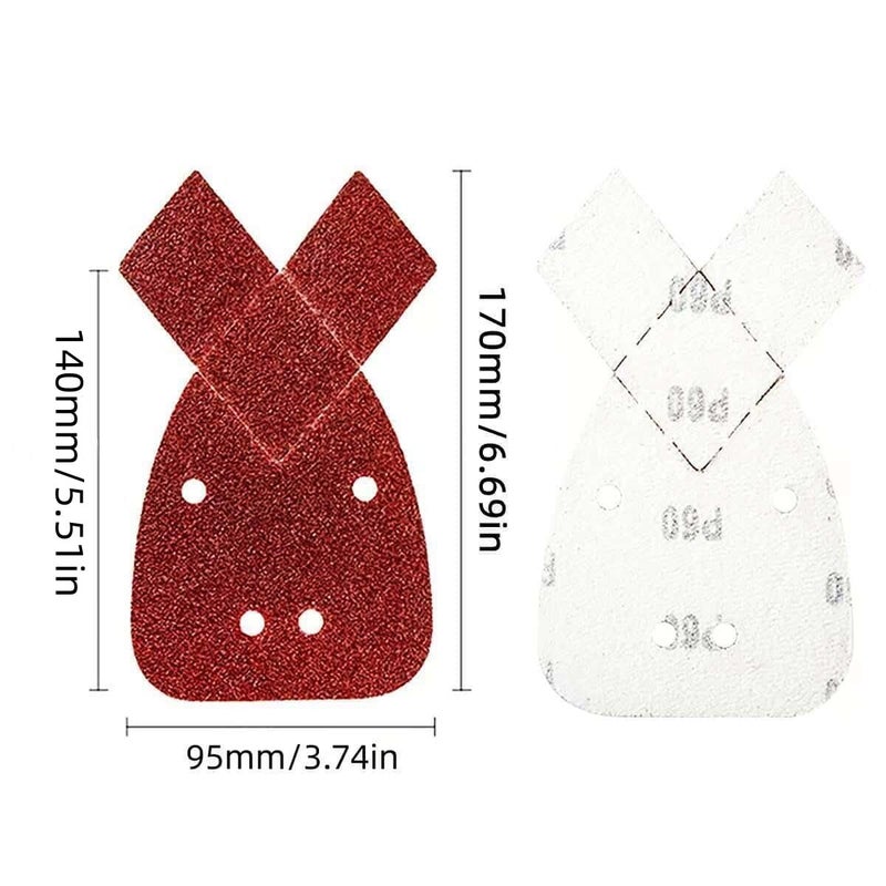 DUSJVYUE 50pcs 40 Grit Sanding Sheets for Black and Decker Mouse Sanders,4 Holes Hook and Loop Mouse Sander Pads,with Additional 2 Replacement Tips,Palm Detail Sander Sandpaper,Sanding Pads - Image 2